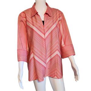 DCC Stretch Pink Orange Yellow Stripped Top